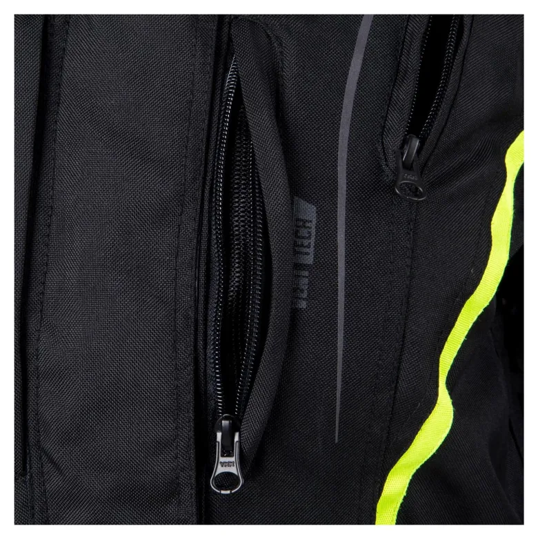 Kurtka tekstylna damska OZONE SAHARA LADY BLACK/FLO YELLOW czarny żółty fluo
