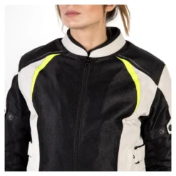 Kurtka tekstylna damska OZONE FLOW LADY BLACK/GREY/FLUO YELLOW czarny szary żółty fluo