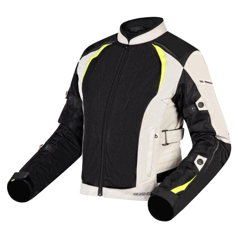 Kurtka tekstylna damska OZONE FLOW LADY BLACK/GREY/FLUO YELLOW czarny szary żółty fluo