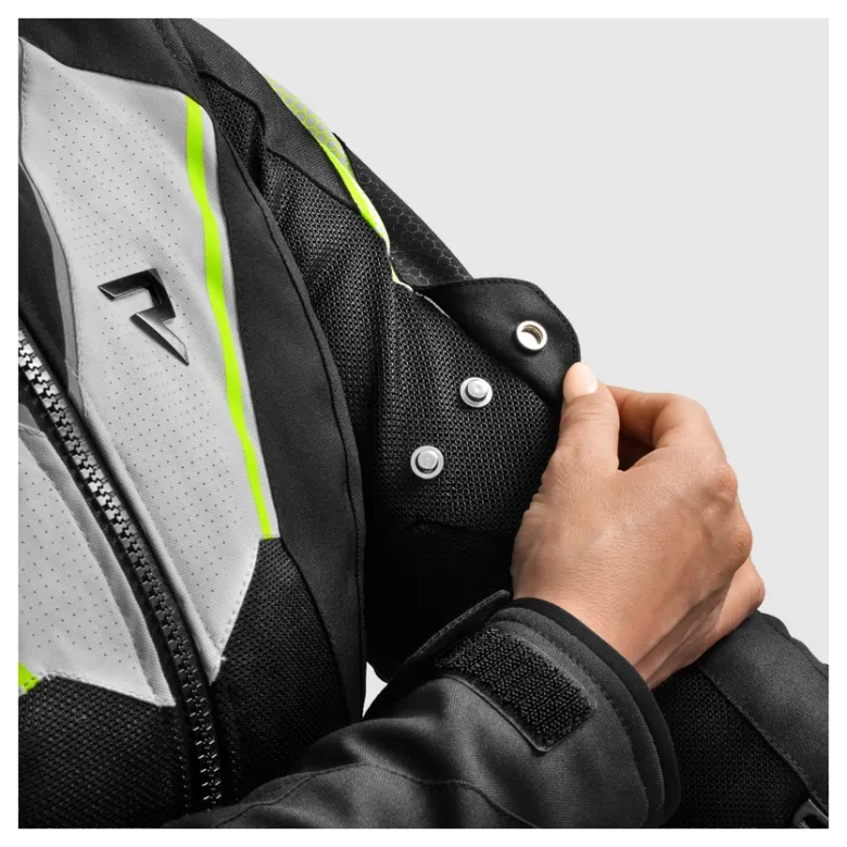 Kurtka tekstylna damska REBELHORN HIFLOW V LADY BLACK/GREY/FLUO YELLOW czarny szary żółty fluo
