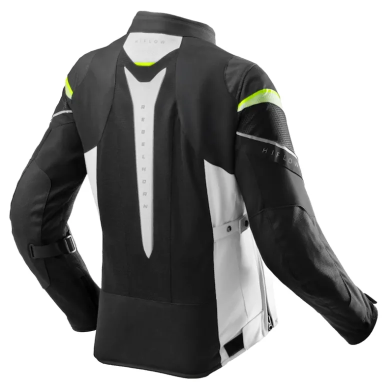 Kurtka tekstylna damska REBELHORN HIFLOW V LADY BLACK/GREY/FLUO YELLOW czarny szary żółty fluo