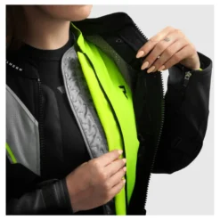 Kurtka tekstylna damska REBELHORN HIFLOW V LADY BLACK/GREY/FLUO YELLOW czarny szary żółty fluo
