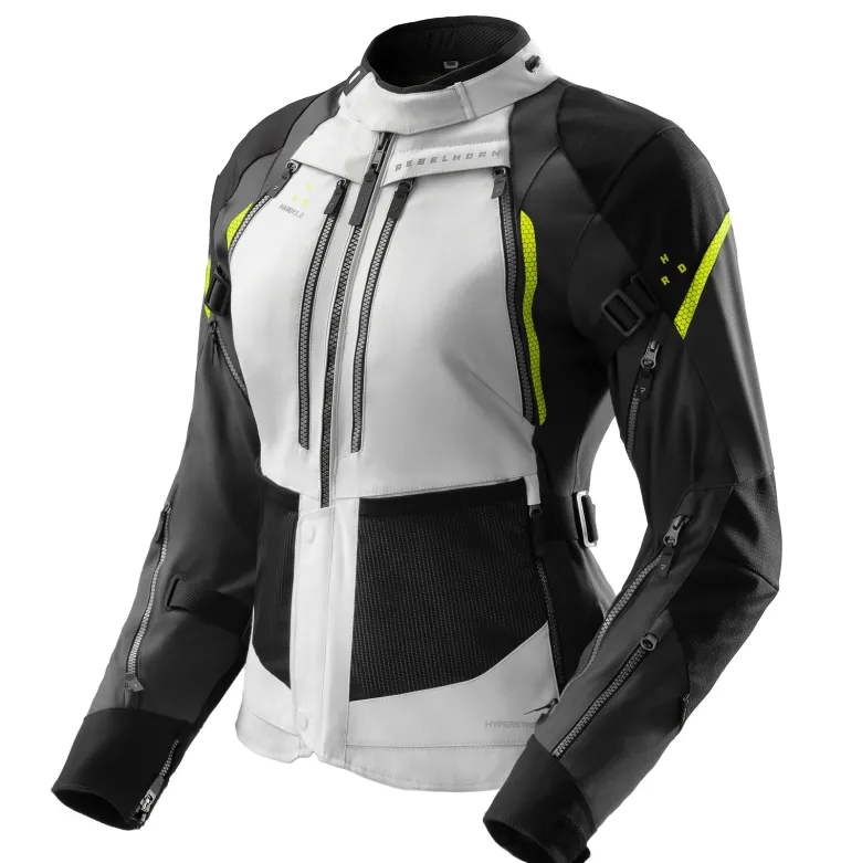 Kurtka tekstylna damska REBELHORN HARDY 3.0 LADY BLACK/GREY/FLUO YELLOW czarny szary żółty fluo