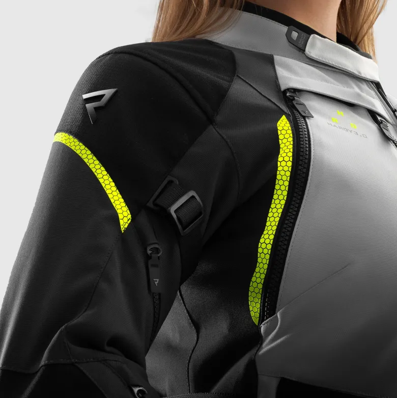 Kurtka tekstylna damska REBELHORN HARDY 3.0 LADY BLACK/GREY/FLUO YELLOW czarny szary żółty fluo