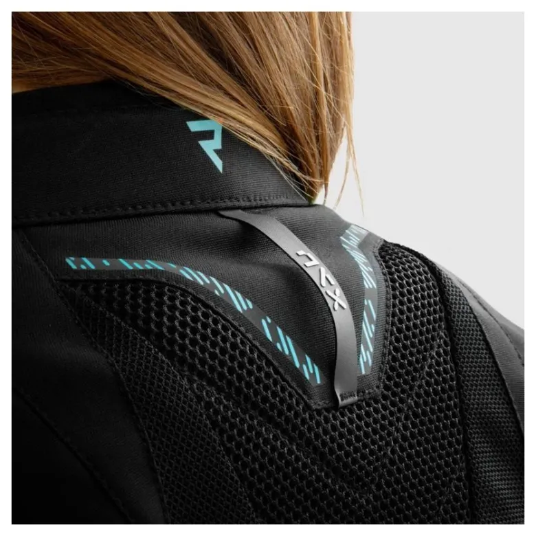 Kurtka tekstylna damska REBELHORN JAX LADY BLACK/BLUE LAGOON czarny niebieski