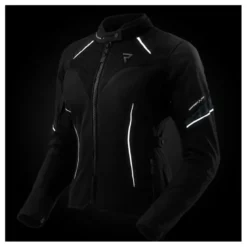 Kurtka tekstylna damska REBELHORN JAX LADY BLACK/BLUE LAGOON czarny niebieski