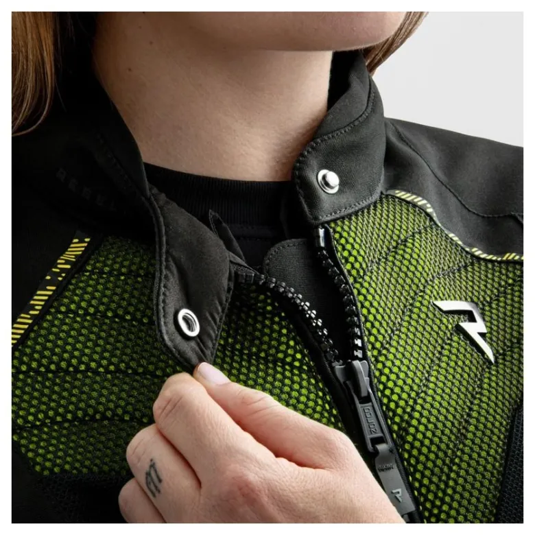 Kurtka tekstylna damska REBELHORN JAX LADY BLACK/FLUO YELLOW czarny żółty fluo