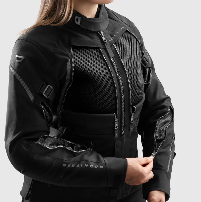 Kurtka tekstylna damska REBELHORN HARDY 3.0 LADY BLACK czarny