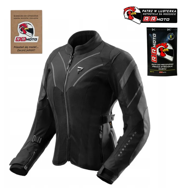 Kurtka tekstylna damska REBELHORN HIFLOW V LADY BLACK czarny