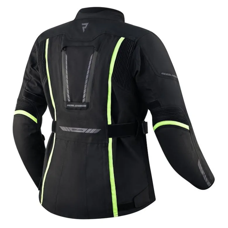 Kurtka tekstylna damska REBELHORN HIKER III LADY BLACK/FLO YELLOW czarny żółty fluo