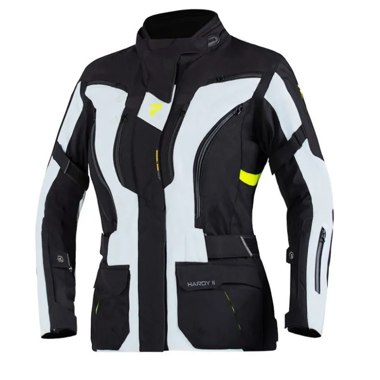 Kurtka tekstylna damska REBELHORN HARDY II LADY GREY/BLACK/FLO YELLOW czarny szary żółty fluo
