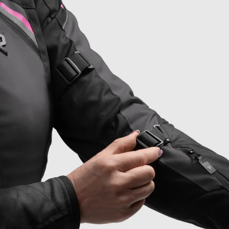 Kurtka tekstylna damska REBELHORN SWIFT LADY BLACK/DARK GREY/PINK czarny szary różowy