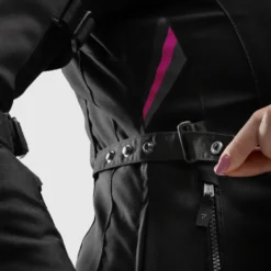 Kurtka tekstylna damska REBELHORN SWIFT LADY BLACK/DARK GREY/PINK czarny szary różowy