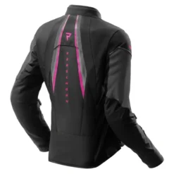 Kurtka tekstylna damska REBELHORN SWIFT LADY BLACK/DARK GREY/PINK czarny szary różowy