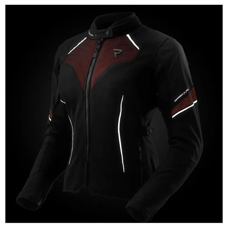 Kurtka tekstylna damska REBELHORN JAX LADY BLACK/RED czarny czerwony