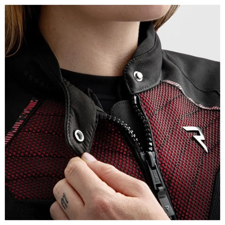 Kurtka tekstylna damska REBELHORN JAX LADY BLACK/RED czarny czerwony