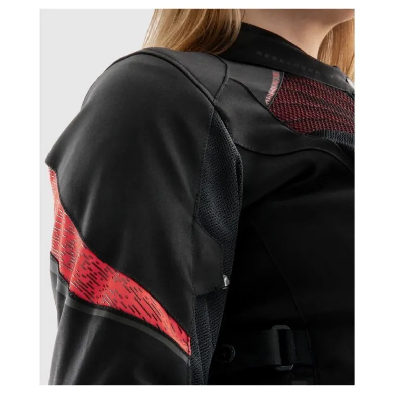 Kurtka tekstylna damska REBELHORN JAX LADY BLACK/RED czarny czerwony