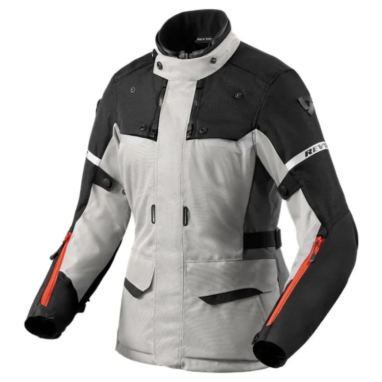 Kurtka tekstylna damska REVIT OUTBACK 4 H2O LADY SILVER/BLACK srebrny czarny czerwony fluo
