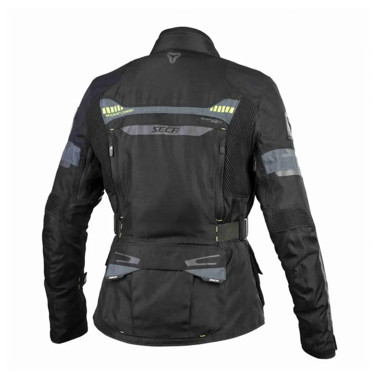 Kurtka tekstylna damska SECA ARRAKIS II LADY BLACK czarny szary żółty fluo
