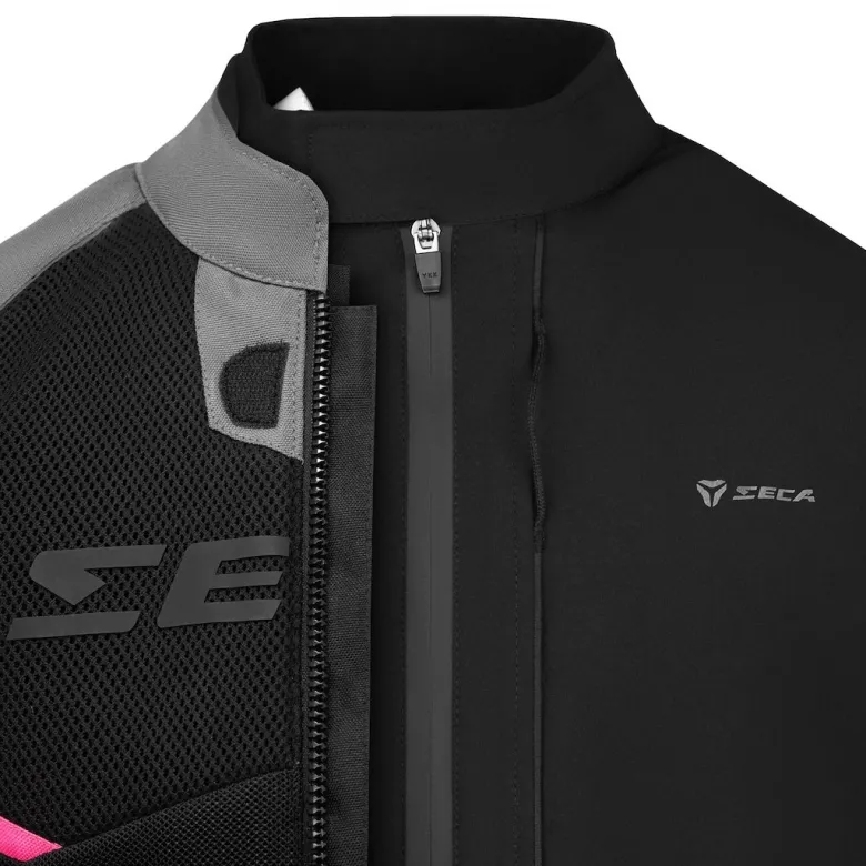 Kurtka tekstylna damska SECA AIRFLOW III LADY FUCHSIA czarny różowy