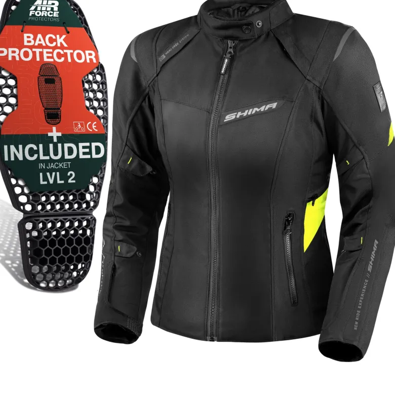 Kurtka tekstylna damska SHIMA RUSH 2.0 LADY FLUO czarny żółty fluo