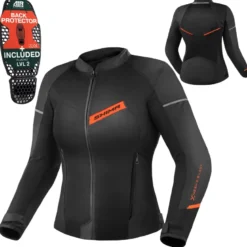 Kurtka tekstylna damska SHIMA X-MESH 2.0 LADY RED czarny czerwony
