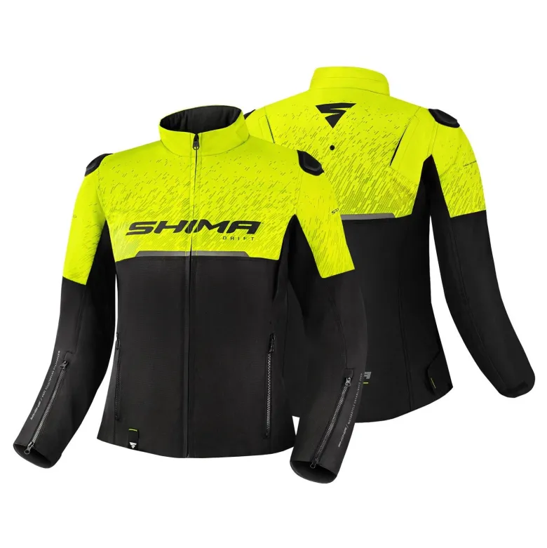 Kurtka tekstylna damska SHIMA DRIFT LADY FLUO żółty fluo czarny