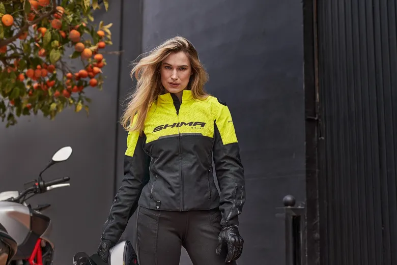 Kurtka tekstylna damska SHIMA DRIFT LADY FLUO żółty fluo czarny