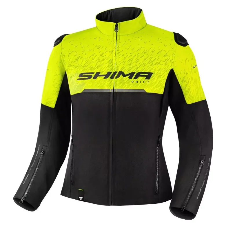Kurtka tekstylna damska SHIMA DRIFT LADY FLUO żółty fluo czarny