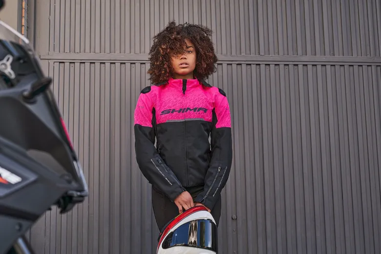 Kurtka tekstylna damska SHIMA DRIFT LADY PINK różowy czarny