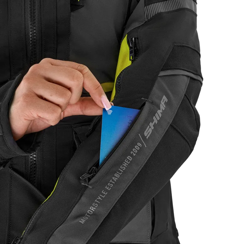 Kurtka tekstylna damska SHIMA HERO 2.0 LADY FLUO czarny szary żółty fluo