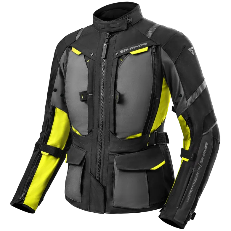 Kurtka tekstylna damska SHIMA HERO 2.0 LADY FLUO czarny szary żółty fluo