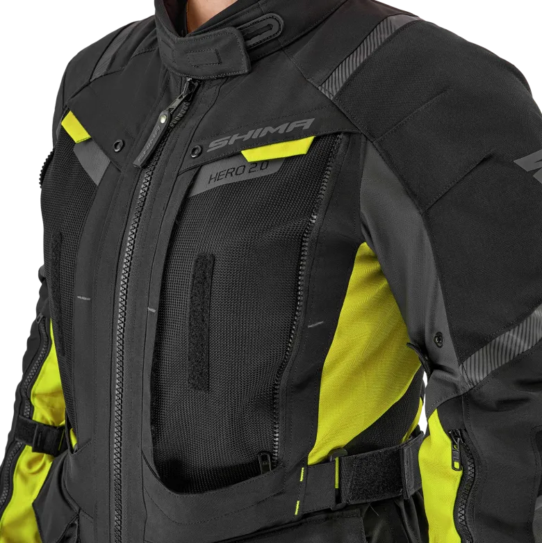 Kurtka tekstylna damska SHIMA HERO 2.0 LADY FLUO czarny szary żółty fluo