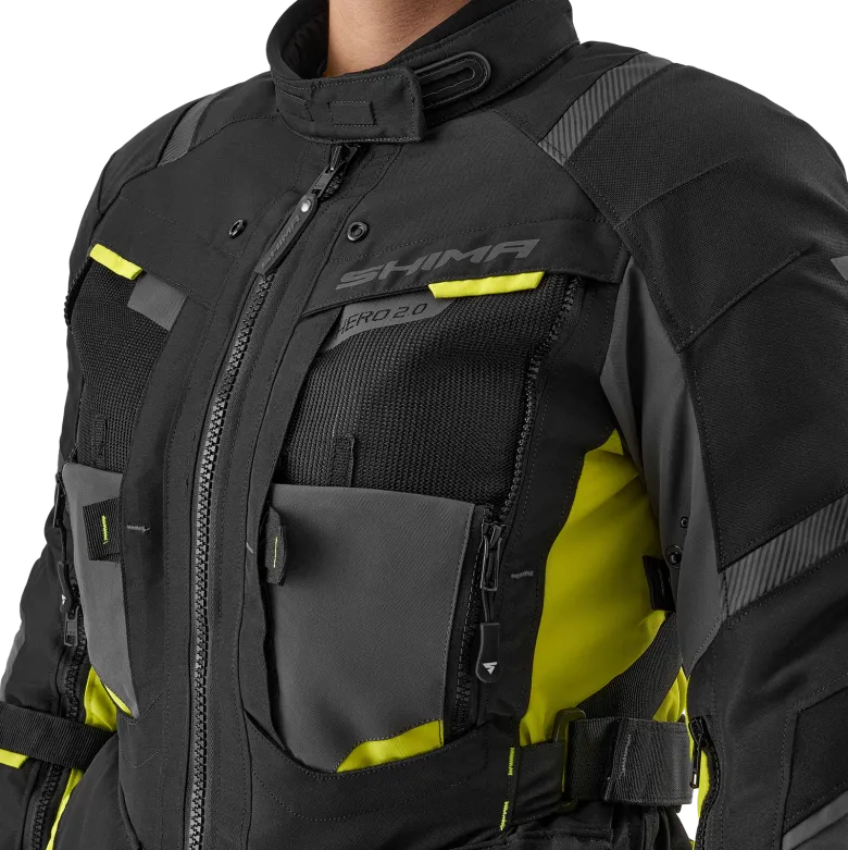 Kurtka tekstylna damska SHIMA HERO 2.0 LADY FLUO czarny szary żółty fluo