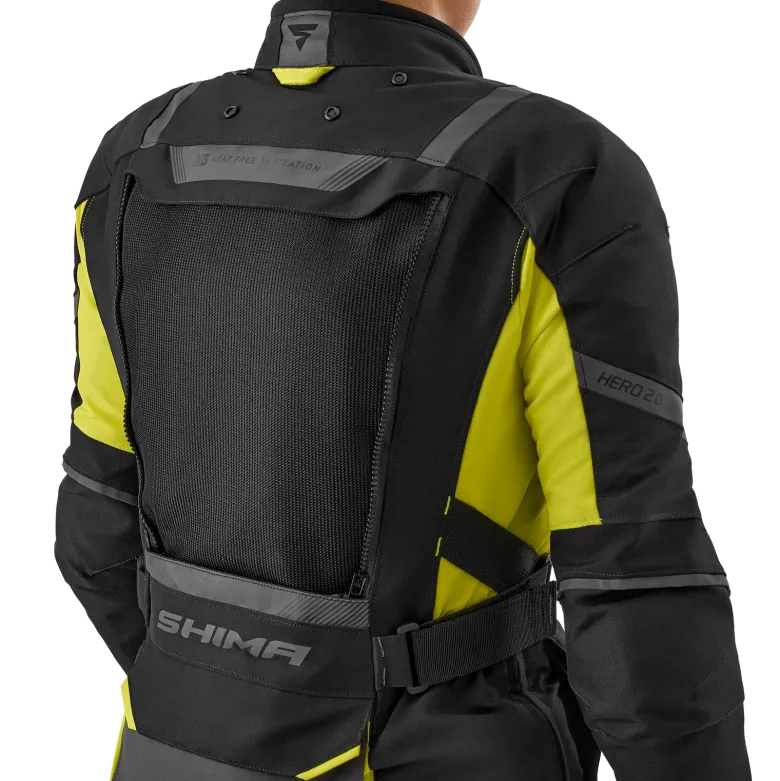 Kurtka tekstylna damska SHIMA HERO 2.0 LADY FLUO czarny szary żółty fluo