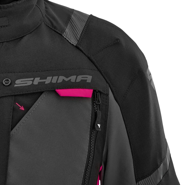 Kurtka tekstylna damska SHIMA HERO 2.0 LADY PINK czarny szary różowy