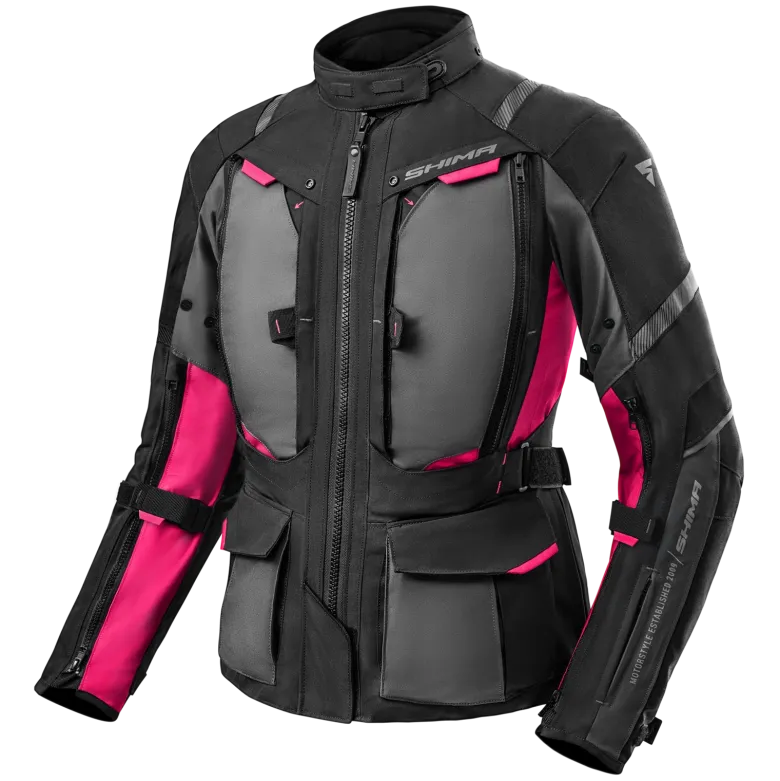 Kurtka tekstylna damska SHIMA HERO 2.0 LADY PINK czarny szary różowy