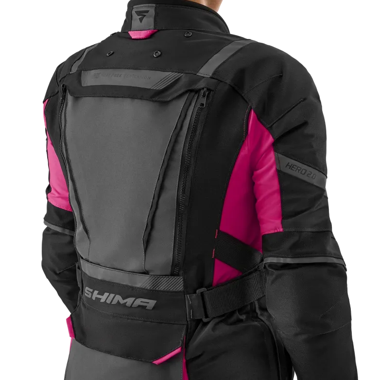 Kurtka tekstylna damska SHIMA HERO 2.0 LADY PINK czarny szary różowy