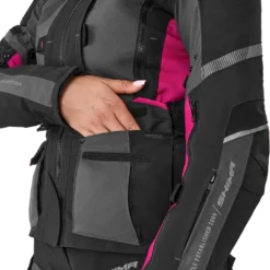 Kurtka tekstylna damska SHIMA HERO 2.0 LADY PINK czarny szary różowy