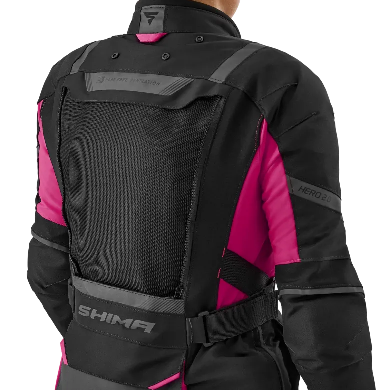 Kurtka tekstylna damska SHIMA HERO 2.0 LADY PINK czarny szary różowy