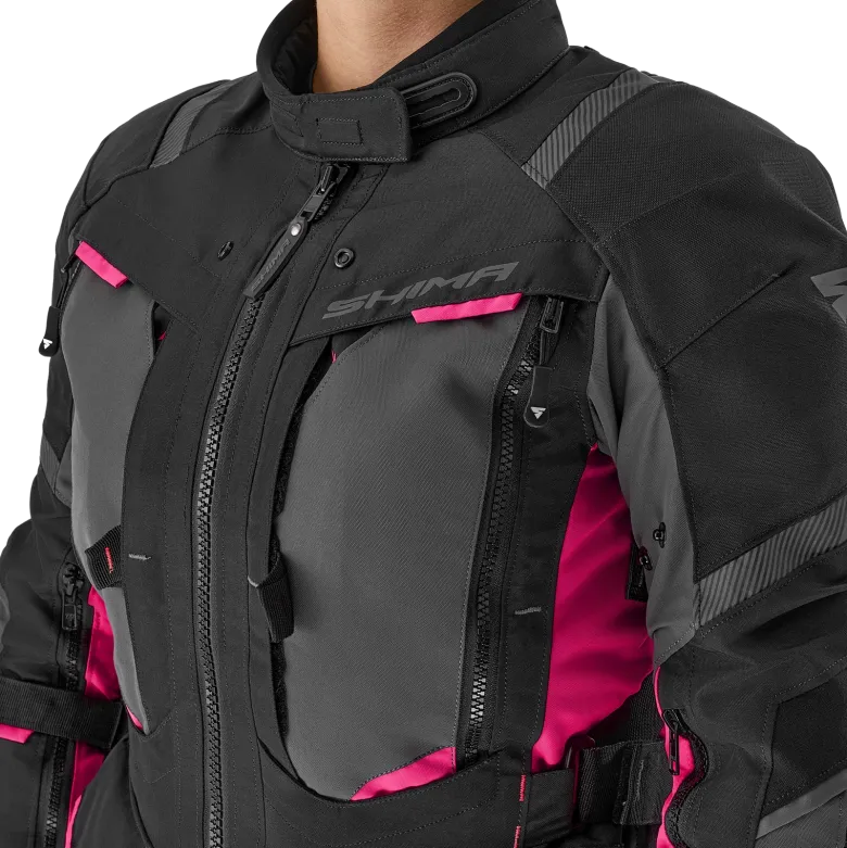 Kurtka tekstylna damska SHIMA HERO 2.0 LADY PINK czarny szary różowy