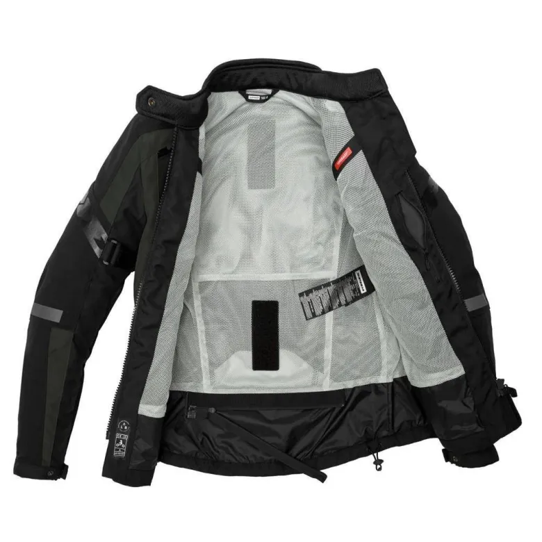 Kurtka tekstylna damska SPIDI 4 SEASON EVO LADY DARK GREEN/BLACK czarny zielony