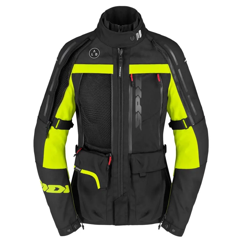 Kurtka tekstylna damska SPIDI 4 SEASON V3 LADY YELLOW FLUO czarny żółty fluo