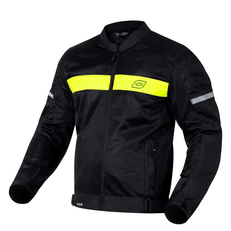 Kurtka tekstylna OZONE DART BLACK/FLO YELLOW czarny żółty fluo