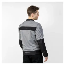 Kurtka tekstylna OZONE DART SILVER/BLACK srebrny czarny