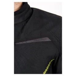 Kurtka tekstylna OZONE DELTA IV BLACK/FLO YELLOW czarny żółty fluo