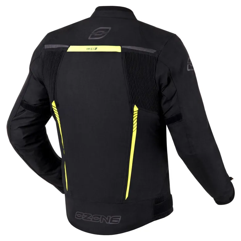 Kurtka tekstylna OZONE DELTA IV BLACK/FLO YELLOW czarny żółty fluo