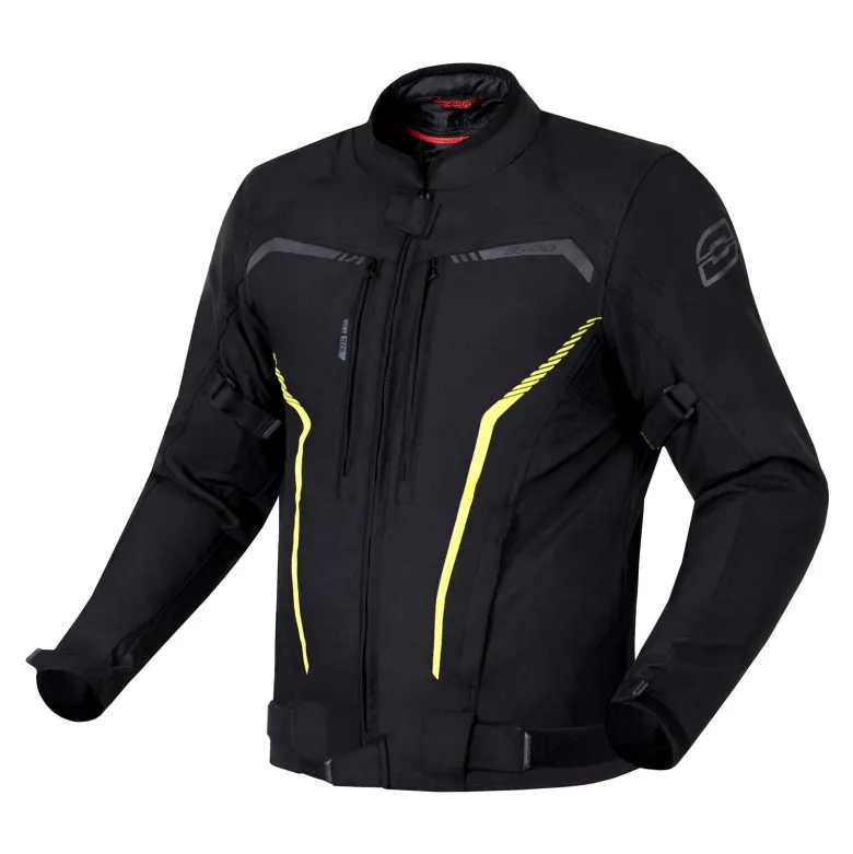 Kurtka tekstylna OZONE DELTA IV BLACK/FLO YELLOW czarny żółty fluo
