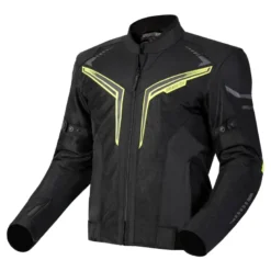 Kurtka tekstylna OZONE FLOW BLACK/FLUO YELLOW czarny żółty fluo