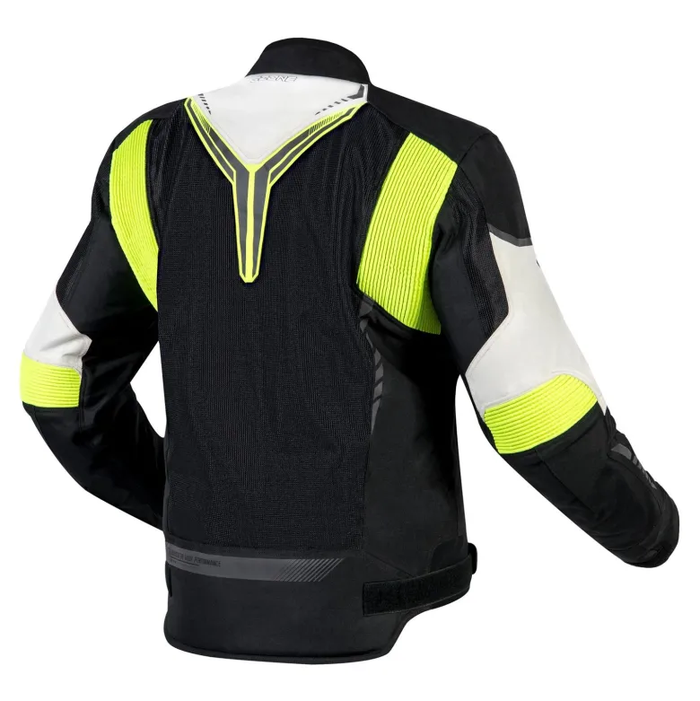 Kurtka tekstylna OZONE FLOW BLACK/GREY/FLUO YELLOW czarny szary żółty fluo